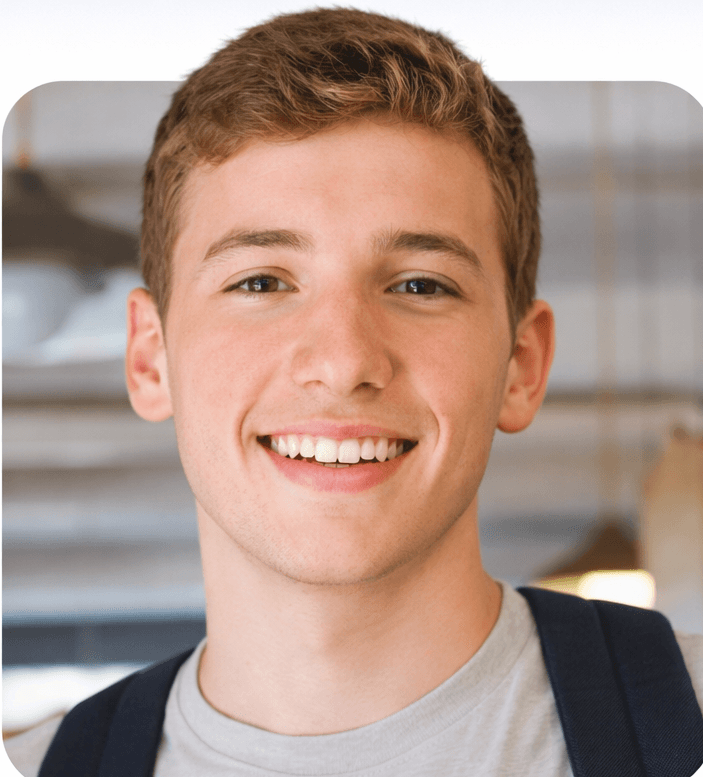 Student preparing for interview